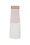 SWAYING/KNIT silk stitching contrasting color tube top skirt SW24SS2L12 white
